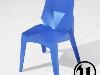Karim Rashid Poly Chair UE4 Low-poly 3D model
