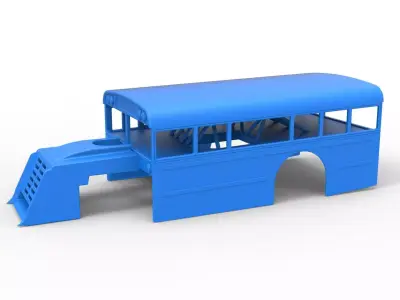 Shell of Outlaw Figure 8 Modified as School bus Scale 1 to 25 3D print model