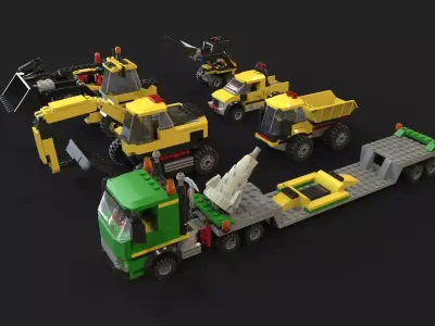 Lego Pack Truck 3D model
