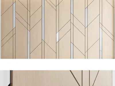 Decorative wall panel set 11 3D model