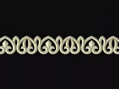 Central decor ornament for furniture 3D model 40