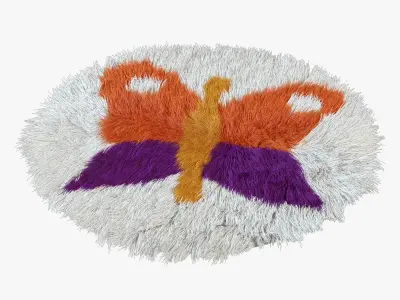 Carpet childrens butterfly 3D model