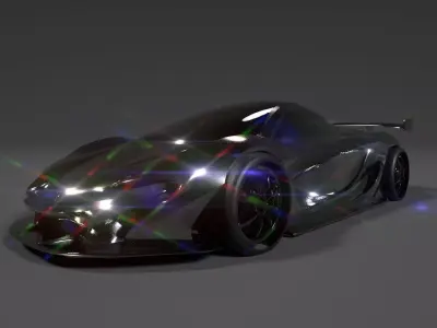 GTR Car 3d Model Low-poly 3D model