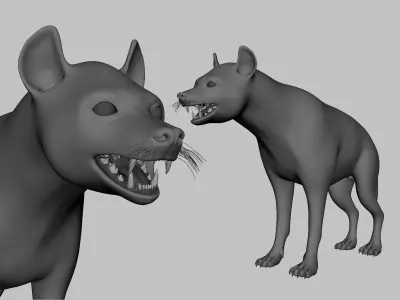 Hyena Model Low-poly 3D model