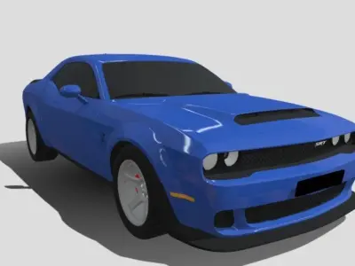 Dodge Challenger Widebody Low-poly 3D model