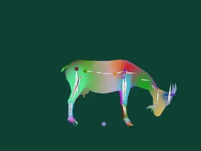 Diary Goat Low-poly 3D model