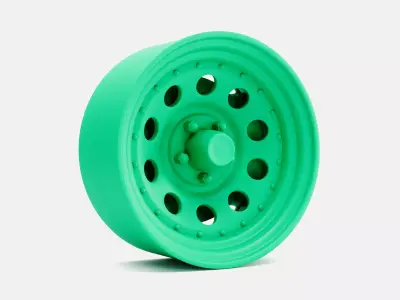 15x7 Gold Nugget Wheel and Brake 3D print model