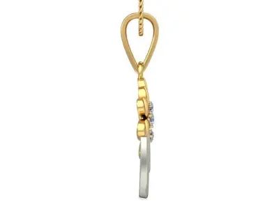 Solitaire Women Pendant 3dm STL OBJ FBX Renders Details 3D print model 22