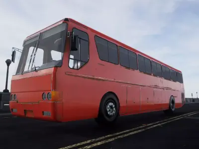 Levo Bus 400 - Unreal Engine Project Low-poly 3D model