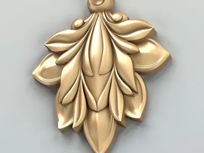 Carved decor central 047 3D model