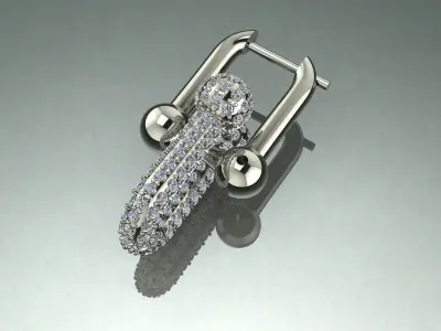 Earring TIFFANY 3D print model 3D print model 3D print model