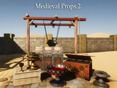 Medieval Props 2 Low-poly 3D model