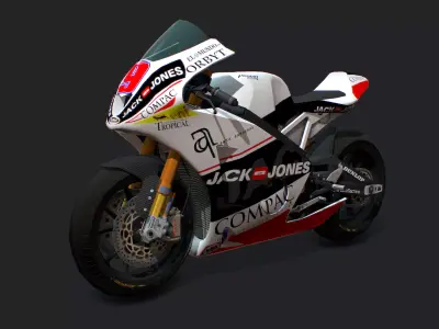 Harris Racing Bike Low-poly 3D model