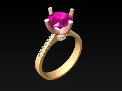 Diamond Ring - Womens Rings - N716924 3D print model