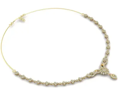 14k Gold Necklace 3D print model