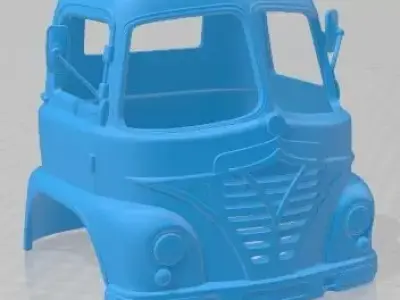 Foden S21 1959 Printable Body Cabin Truck 3D print model