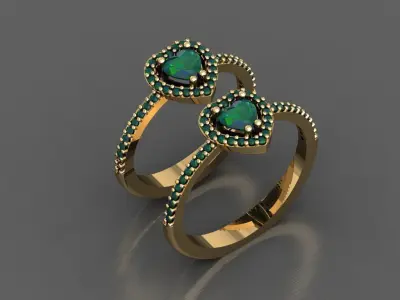T070- Diamond solitarie ring 3D print model