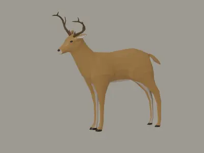 Deer model Low-poly 3D model