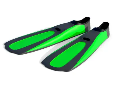 Dive Flippers Collection 3D Model Pack