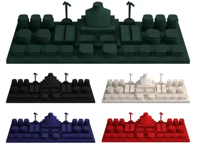 Monicadisplaystudio Jewelry Stand Vol 10 with 5 color 3D model