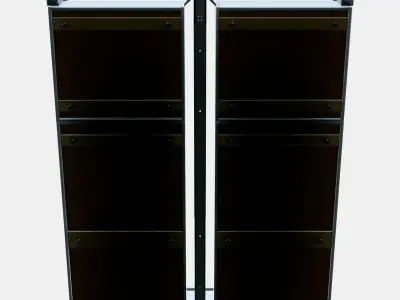 HEMNES Bed frame with 4 storage boxes 2 Low-poly 3D model