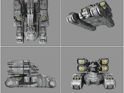 SF Missile Launcher MK6 Low-poly 3D model