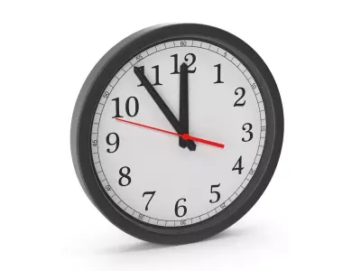 Wall Clock Low-poly 3D model