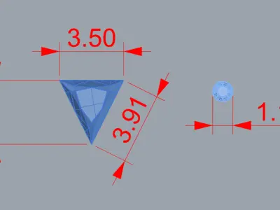 Triangle Ring - 3D Model for Jewelry Design 3D print model