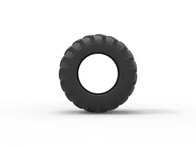 Tire of Vintage Pulling tractor Version 1 Scale 1 to 25 3D print model