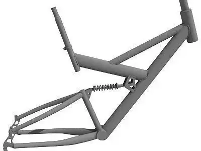 Detailed Bike Frame  3D model