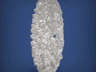 Carved panel painting STL 3D print model shop