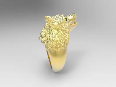 WOLF RING 3D model