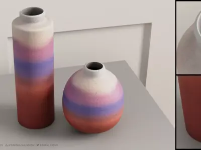 ATACAMA DECORATIVE VASE - 4k Textures - 2 Sizes 3D model