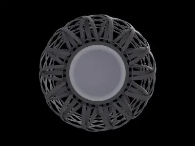 Woven Basket Pendant 3D model
