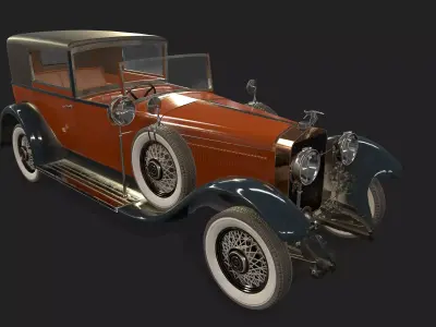 Car HispanoSuizaH6B Low-poly 3D model