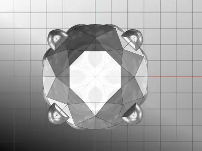 Fancy Flower Earring 3D print model