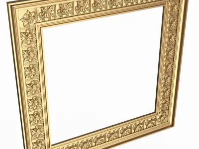 Classic Frame and Mirror 073 Low-poly 3D model