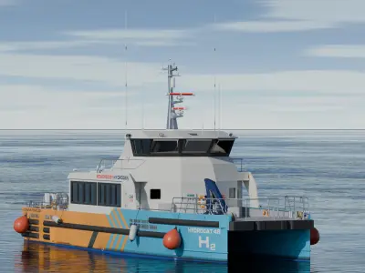 Windcat Workboats Low-poly 3D model