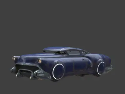 Futuristic flying car 8 3D model