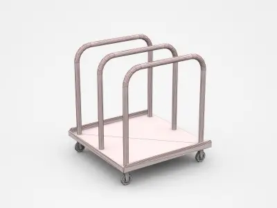 Empty Container Trolley Cart 3D model