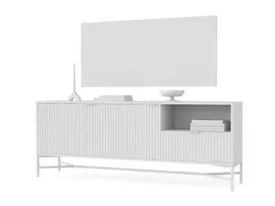 tv lowboard jaipur with decoration 3D model