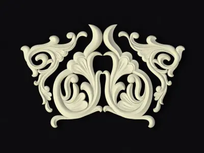 Central decor ornament for furniture 3D model 510
