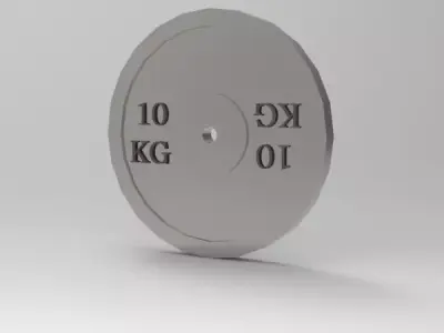 Bumper Plates 10 Kg 3D print model