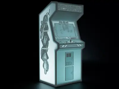 Centipede Arcade Cabinet with Lithophane 3D print model