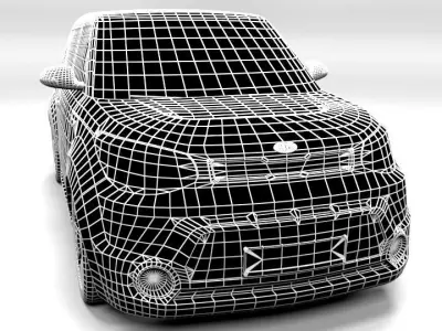 KIA SOUL 2015 LOWPOLY Low-poly 3D model