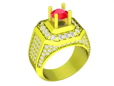 LUXURY DIAMOND RING FOR MEN 319 3D print model