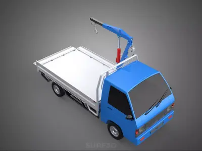 DROPSIDE JIB CRANE LIFTER HOIST HAND WINCH BED GATE PICKUP TRUCK 3D model