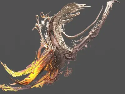 Distorted Time art sculpture  3D model