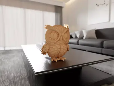 decorative owl 3D print model