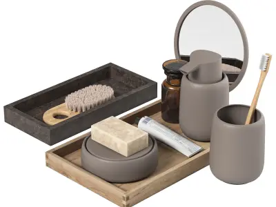 Bathroom Blomus accessories Set 3D model